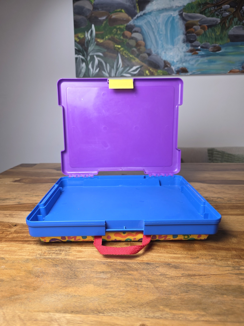 Vintage 90s Crayola Kids Lap Desk & Art Storage Carry Case - Picture 3 of 8